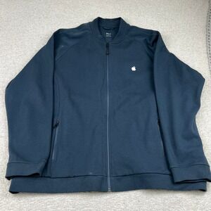 Apple Store Employee Full Zip Bomber Jacket Navy Blue 3XLT Big & Tall Tech Logo